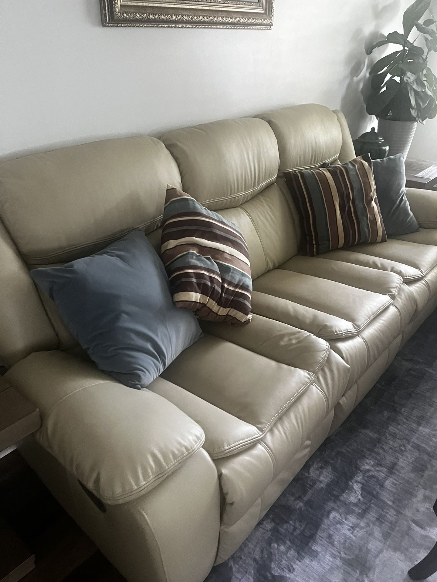 Leather Reclining Sofa