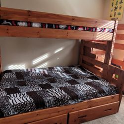 wooden bunkbed(mattress not included)