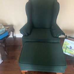 Accent Chair And Ottoman (excellent condition )