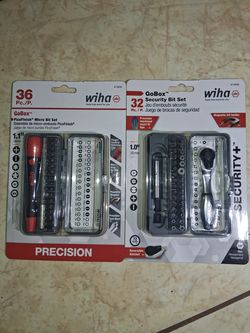 Wiha 36pc Micro Precision Bit set and 32pc Security Bit set