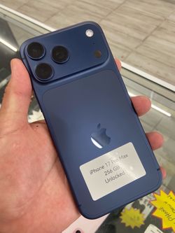 Blue iPhone 17 pro max, cash or $50 down