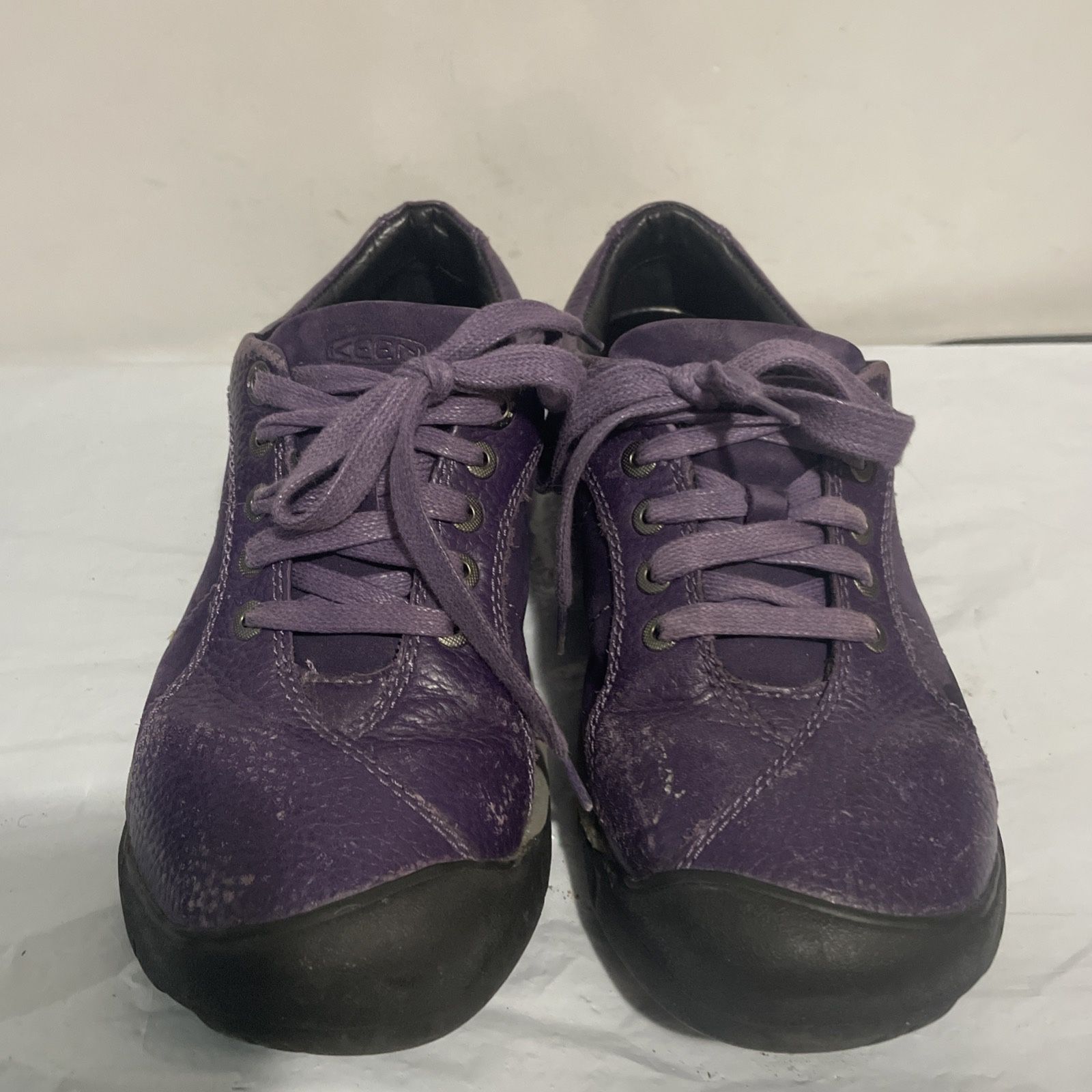 Keen Oxford Women 7.5 Presidio Shoes Purple Leather Lace Up Comfort Walking