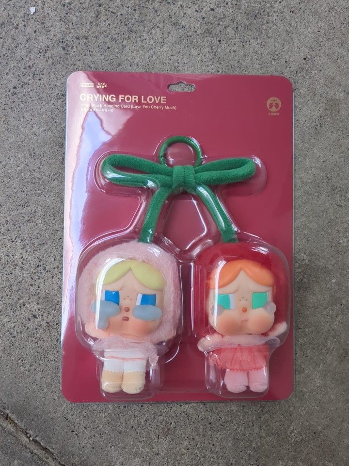 Popmart Authentic Labubu Crying For Love Cheery Plush Pendent 