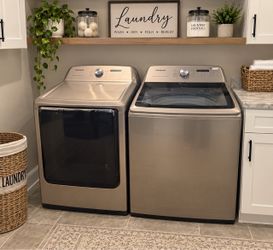 🔥 Samsung Champagne Washer & Dryer Set 🔥