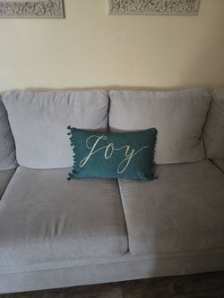 Joy Green Throw Pillow