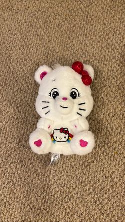 Hello kitty and carebear collab stuffed animal