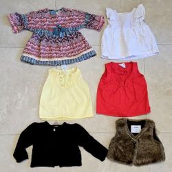 Girl's Clothes - Size 12 months -Dress, Blouses, Sweater, Vest 