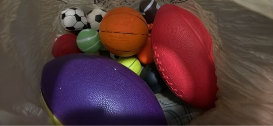 Lot of Mini Foam Sports Balls