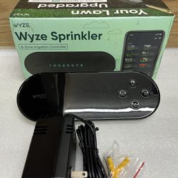 Wyze WSPRK1 8-Zone Smart Lawn Irrigation Sprinkler Controller Timer Kit 