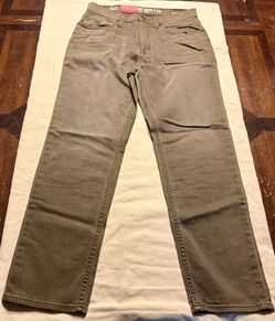 MOSSIMO MEN’S ATHLETIC FLEX FIT PANTS  30X30 OLIVE (New)