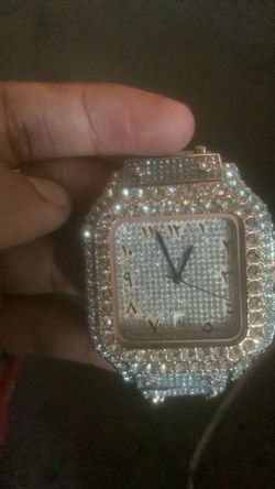 Iced Out Square Face Watch