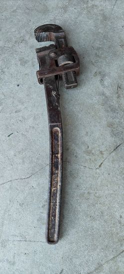 17" vintage drop-forged steel adjustable pipe wrench