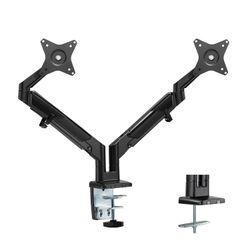 New Mount-It! Dual Monitor Arm for 2 Monitors 17" to 35" Screens, Holds 19.8lbs per Arm, Height Adjustable, Tilt/Swivel/Rotate, Gas Spring System, Max