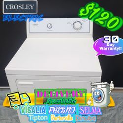 Electric Crosley Dryer, Delivery Available, 30 Day Warranty