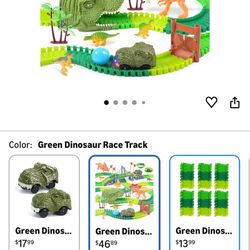  New,BEMITON Dinosaur Toys Race Car Track