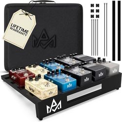 New And Well Packaged Guitar Pedal Board – Aluminum Alloy Guitar Pedalboard with Hook and Loop Strips, Lightweight Frame, Foam Padded Carry Bag Case, 