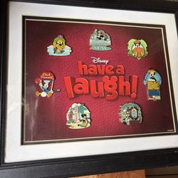 DISNEY 7 Pin Set “Have A Laugh” Framed