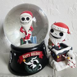 Santa Jack Skellington Snow Globe & Ornament 