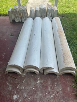 4 Concrete columns 79 inch tall
