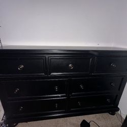 Solid Black Dresser 