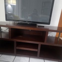 3 Glass Coffee Table Set & Wooden TV Stand Bundle