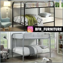 Twin Twin Size metal bunkbed with Orthopedic Mattress Included