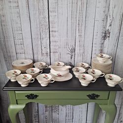 Gorgeous Castleton Lotus China Set 37 Pieces 