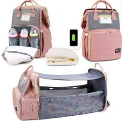 Happy Luoka 3 In 1 Diaper Bag In Mauve