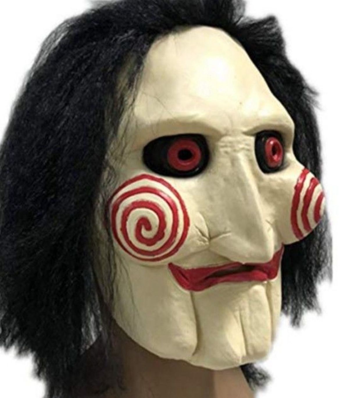 "SAW" Billy The Puppet "JIGSAW" Full Latex Mask With Hair For Halloween