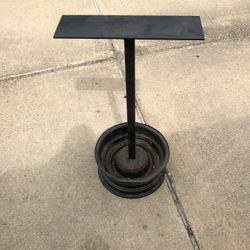 Tire Rim Mail Box Holder