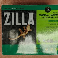 Zilla Deluxe Tropical Habitat Accessory Kit - New