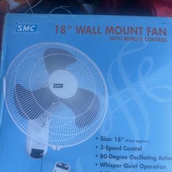 Wall Mount Fan With Remote Control 