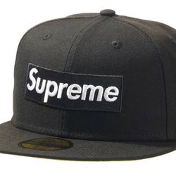 Supreme No Comp Box Logo New Era Hat - Black - Size 7 5/8