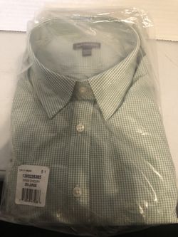 Van Heusen Green Chickory Button Down long sleeve collared Dress Shirt size 2X 