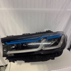 Pair LED Laser Headlights Set for BMW 5 Series G38 2018–2020 Upgrade to 2024 Style Aftermarket