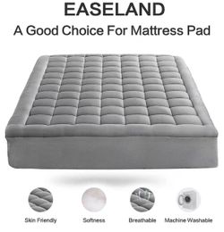 😀 Twin($16) Full($18) Queen($20) or King ($25) Mattress Pad Pillow Top Mattress Topper Cotton Top, 8-21" Deep Pocket Cooling Mattress Cover/Protector