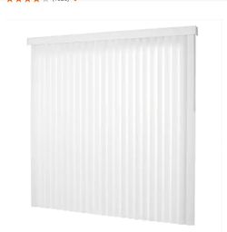 Light Filtering 78" Wide X 84" Height Cordless Vertical Blinds In White 