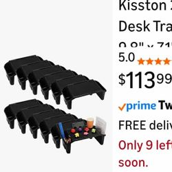 New Kisston 12 Pcs Kids Lap Desk Tray Bulk 19.7" x 9.8" x 7.1" Bed Table Plastic Portable Activity Tray with Extra Storage Space for Kids Students Eat