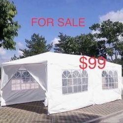 10x20 White Gazebo Wedding Party Tent Canopy With 4 Windows & 2 Sidewalls -6 (FOR SALE)