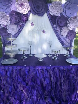 Purple and lavender butterfly decoration backdrop