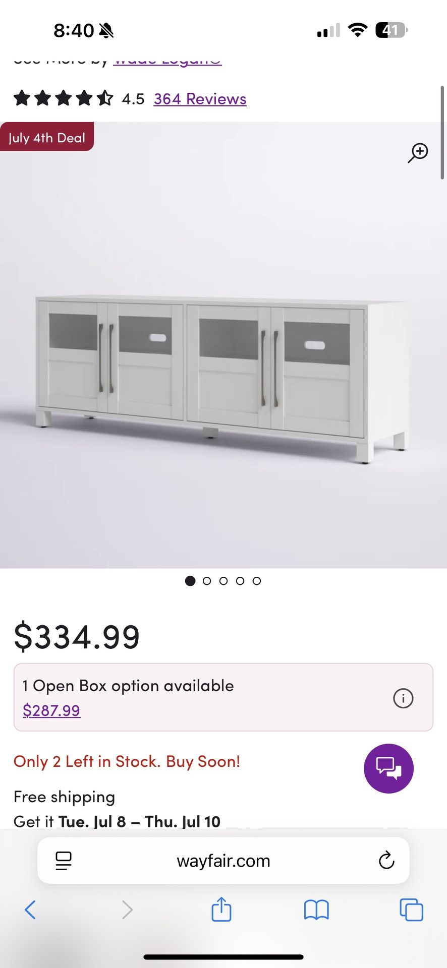 White Media Console