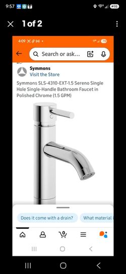 Symmons Sereno Single Hand Bathroom Faucet