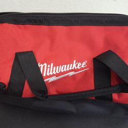 Milwaukee Medium Red Tool Bag Zippered Contractor Tote