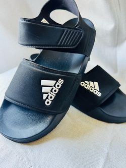 Adidas Black Double Strap Sandals