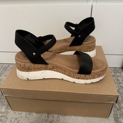 Steve Madden Black Wedge Sandal 