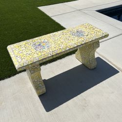 Beautiful Heavy Yellow Stone Benches 