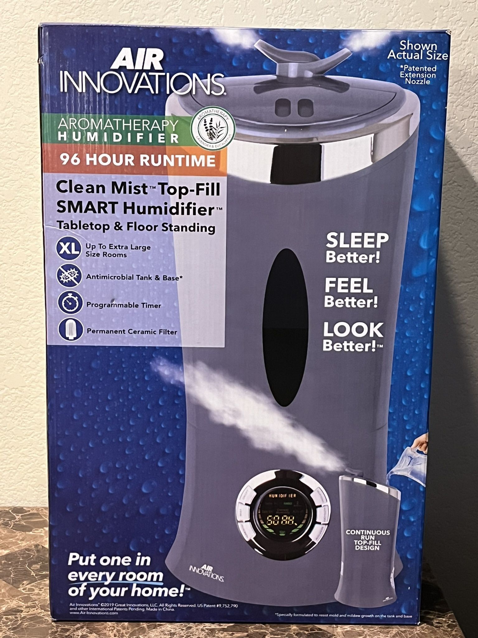AIR INNOVATIONS MH-703 Clean Mist Top-Fill SMART Aromatherapy Humidifier