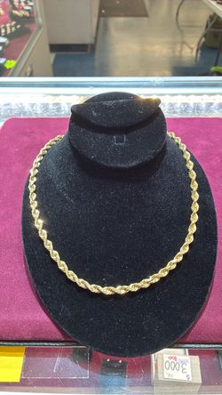 Gold Rope Chain Necklace