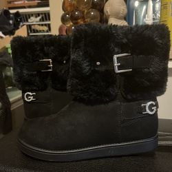 G By Guess Los Angeles Women's Aleya Faux Fur Winter Boots Black Size 7