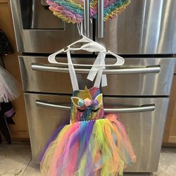 Unicorn Costume With Wings 5-7 Year Old 